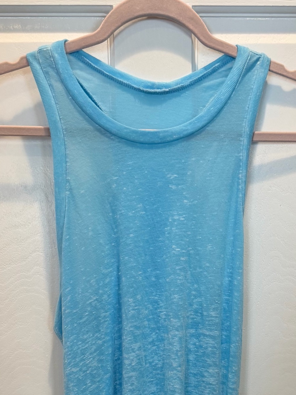 BECCA Light Blue Sheer Swim Coverup Tank Dress